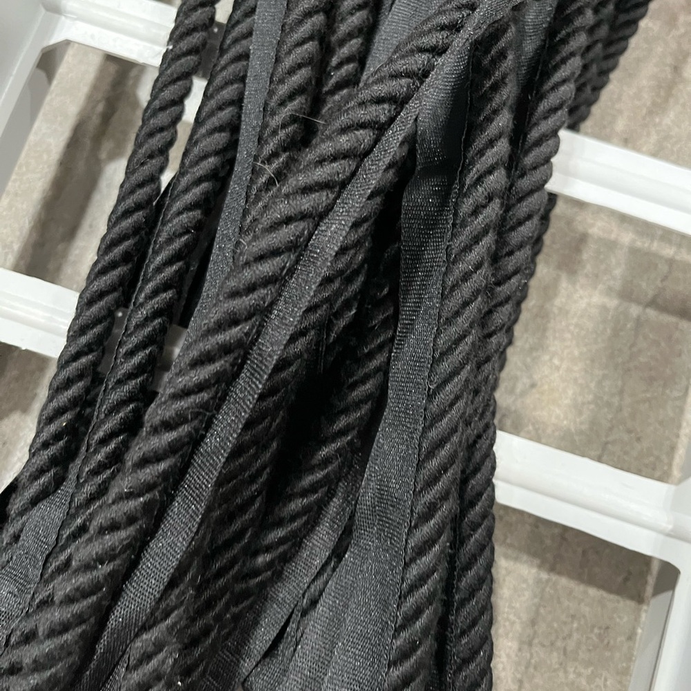 Black twisted lip cord, cording trim
